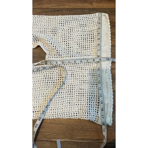 Andi Bagus Bingin Beach Pant cream stacked crochet pants swim coverup Womans S/M - Picture 11 of 11